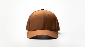 AI generated Photo of Brown Trucker Cap isolated on white background. AI Generated