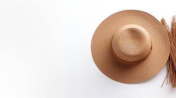 AI generated Photo of Brown Sun hat isolated on white background. AI Generated