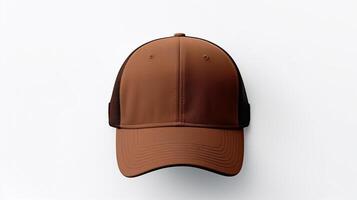 AI generated Photo of Brown Trucker Cap isolated on white background. AI Generated