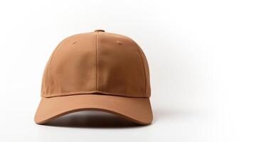 AI generated Photo of Brown Dad Cap isolated on white background. AI Generated