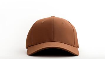 AI generated Photo of Brown Visor cap isolated on white background. AI Generated