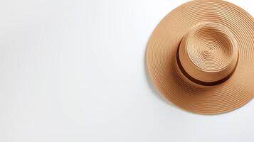 AI generated Photo of Brown Sun hat isolated on white background. AI Generated