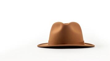 AI generated Photo of Camel Trilby Hat isolated on white background. AI Generated