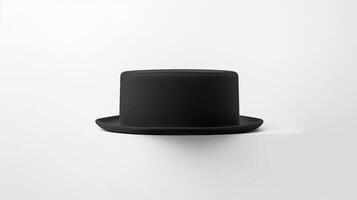 AI generated Photo of Charcoal Pork Pie Hat isolated on white background. AI Generated
