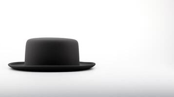 AI generated Photo of Charcoal Pork Pie Hat isolated on white background. AI Generated