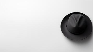 AI generated Photo of Charcoal Fedora Hat isolated on white background. AI Generated