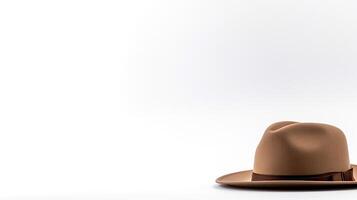 AI generated Photo of Camel Trilby Hat isolated on white background. AI Generated