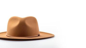 AI generated Photo of Camel Trilby Hat isolated on white background. AI Generated