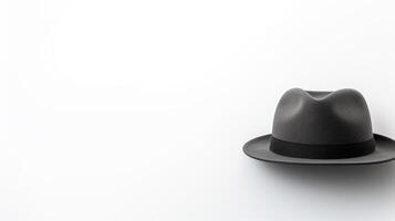 AI generated Photo of Charcoal Trilby Hat isolated on white background. AI Generated