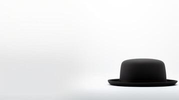 AI generated Photo of Charcoal Bowler Hat isolated on white background. AI Generated