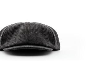 AI generated Photo of Charcoal Newsboy Cap isolated on white background. AI Generated