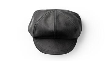 AI generated Photo of Charcoal Newsboy Cap isolated on white background. AI Generated