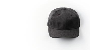 AI generated Photo of Charcoal Flat Cap isolated on white background. AI Generated