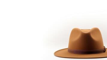 AI generated Photo of Camel Trilby Hat isolated on white background. AI Generated