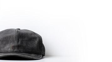 AI generated Photo of Charcoal Newsboy Cap isolated on white background. AI Generated