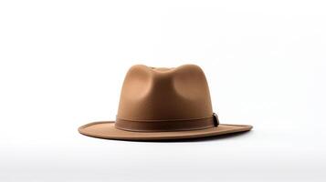 AI generated Photo of Camel Trilby Hat isolated on white background. AI Generated
