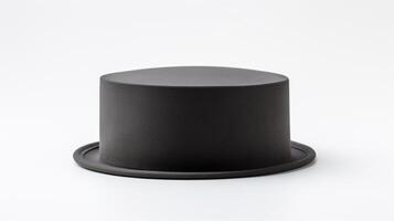 AI generated Photo of Charcoal Pork Pie Hat isolated on white background. AI Generated