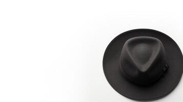 AI generated Photo of Charcoal Trilby Hat isolated on white background. AI Generated