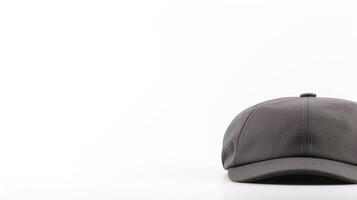 AI generated Photo of Charcoal Newsboy Cap isolated on white background. AI Generated