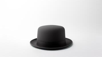 AI generated Photo of Charcoal Bowler Hat isolated on white background. AI Generated