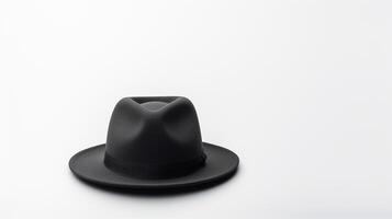 AI generated Photo of Charcoal Trilby Hat isolated on white background. AI Generated