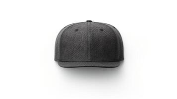 AI generated Photo of Charcoal Flat Cap isolated on white background. AI Generated