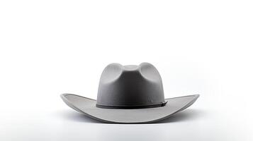 ai generado foto de gris vaquero sombrero aislado en blanco antecedentes. ai generado