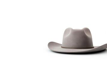 AI generated Photo of Gray Cowboy Hat isolated on white background. AI Generated