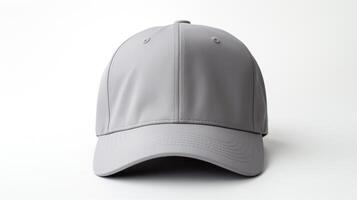 AI generated Photo of Gray Cycling Cap isolated on white background. AI Generated