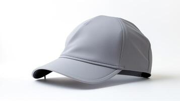 AI generated Photo of Gray Cycling Cap isolated on white background. AI Generated