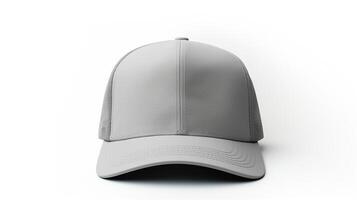 AI generated Photo of Gray Trucker Cap isolated on white background. AI Generated