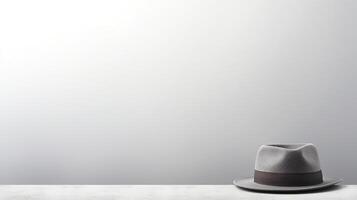 ai generado foto de gris fedora sombrero aislado en blanco antecedentes. ai generado