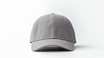 AI generated Photo of Gray Dad Cap isolated on white background. AI Generated