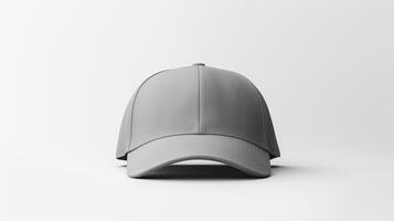 ai generado foto de gris papá gorra aislado en blanco antecedentes. ai generado