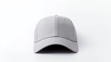 AI generated Photo of Gray Visor cap isolated on white background. AI Generated