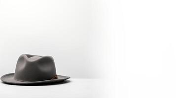 ai generado foto de gris sombrero de terciopelo sombrero aislado en blanco antecedentes. ai generado