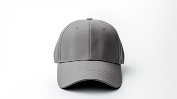 AI generated Photo of Gray Dad Cap isolated on white background. AI Generated