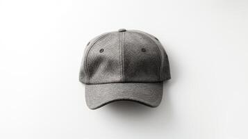 AI generated Photo of Gray Newsboy Cap isolated on white background. AI Generated