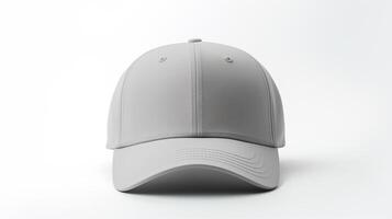 ai generado foto de gris papá gorra aislado en blanco antecedentes. ai generado