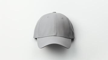 AI generated Photo of Gray Dad Cap isolated on white background. AI Generated