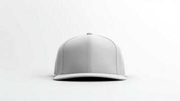 AI generated Photo of Gray Snapback isolated on white background. AI Generated