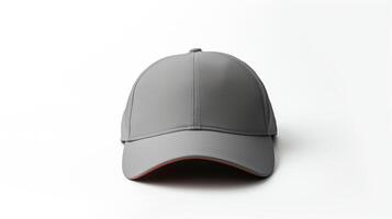 AI generated Photo of Gray Cycling Cap isolated on white background. AI Generated