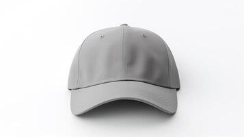 AI generated Photo of Gray Visor cap isolated on white background. AI Generated