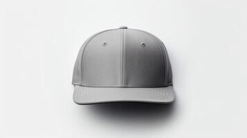 ai generado foto de gris equipado gorra aislado en blanco antecedentes. ai generado