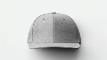 AI generated Photo of Gray Snapback isolated on white background. AI Generated