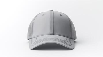 AI generated Photo of Gray Trucker Cap isolated on white background. AI Generated