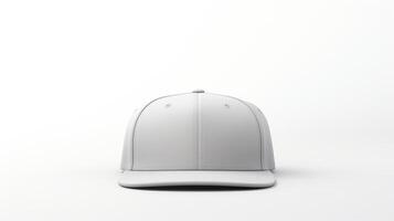 AI generated Photo of Gray Snapback isolated on white background. AI Generated