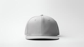 ai generado foto de gris snapback aislado en blanco antecedentes. ai generado