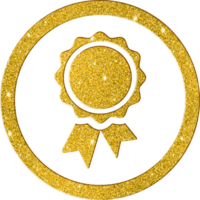 oro Brillantina premio cinta medalla icono png