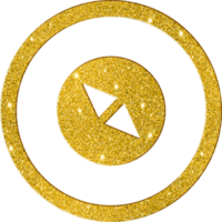 lujoso oro Brújula icono - relativo a la navegación exploración símbolo png